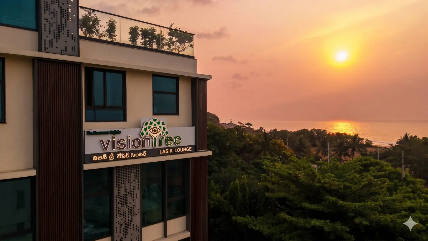 Simulated blurred vision before treatment